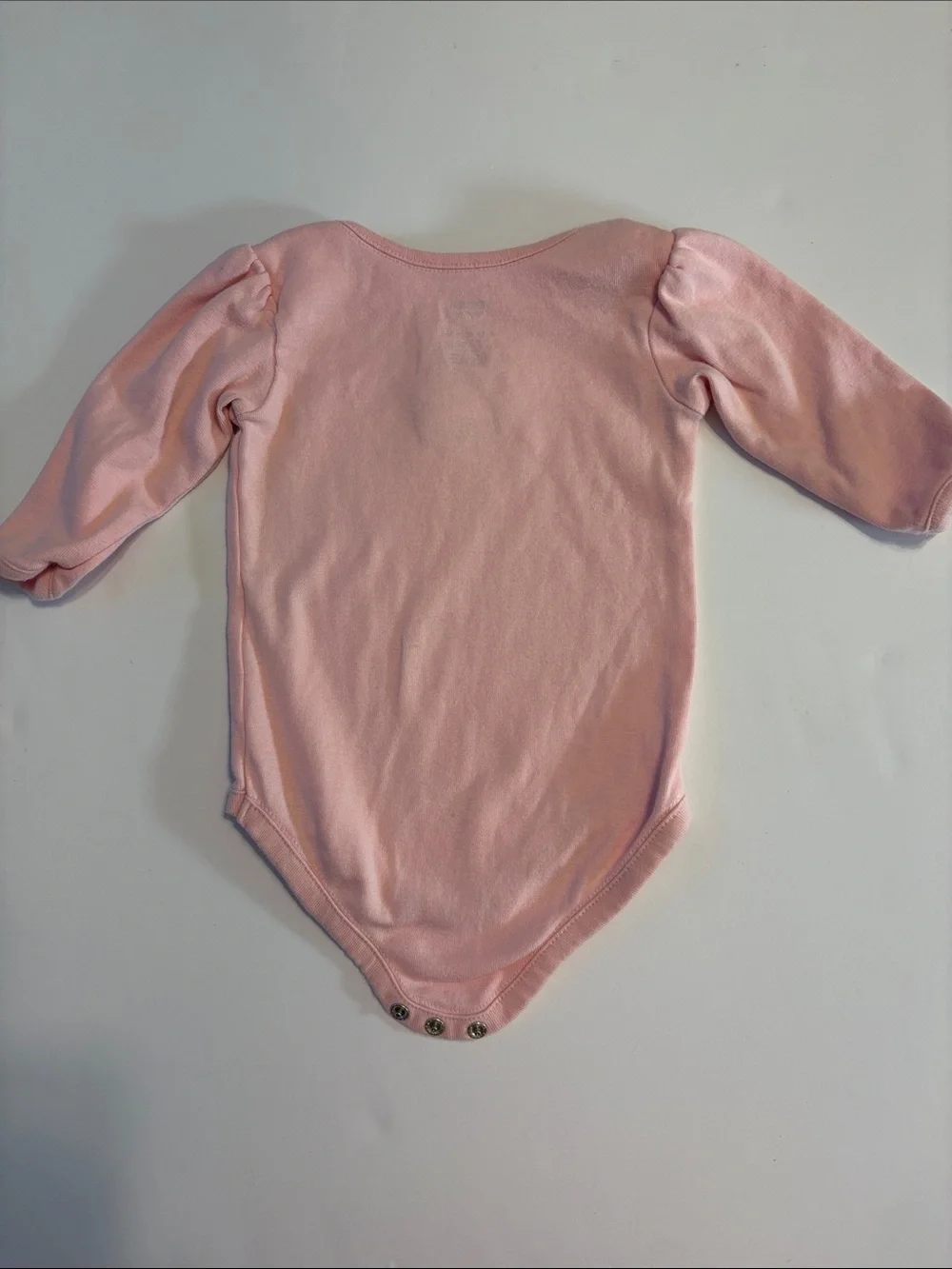 Gymboree Light Pink Long-Sleeve Bodysuit with Fox Embroidery